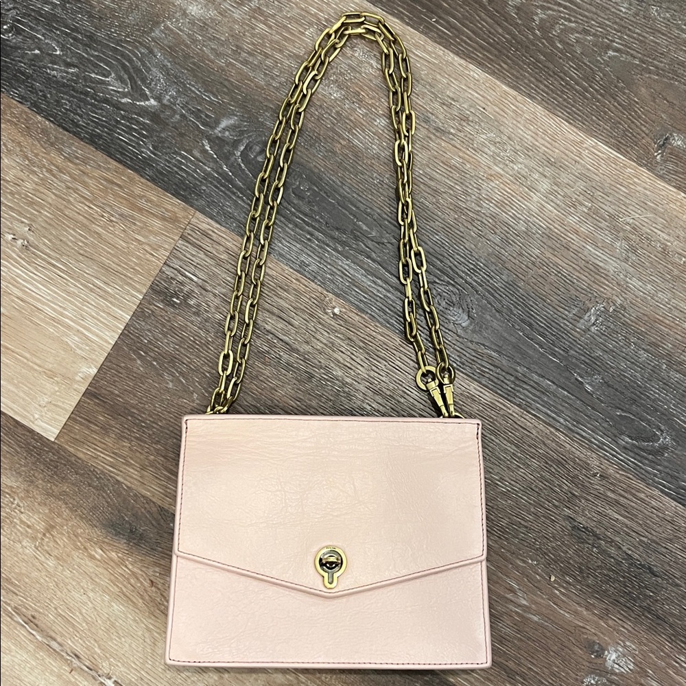 Fossil Dusty Pink Handbag with brushed gold hardware